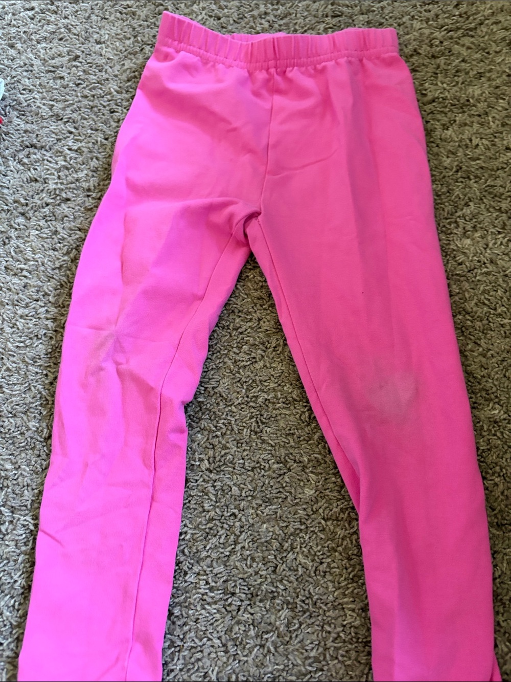 Girls Pink Elastic-Waist Leggings